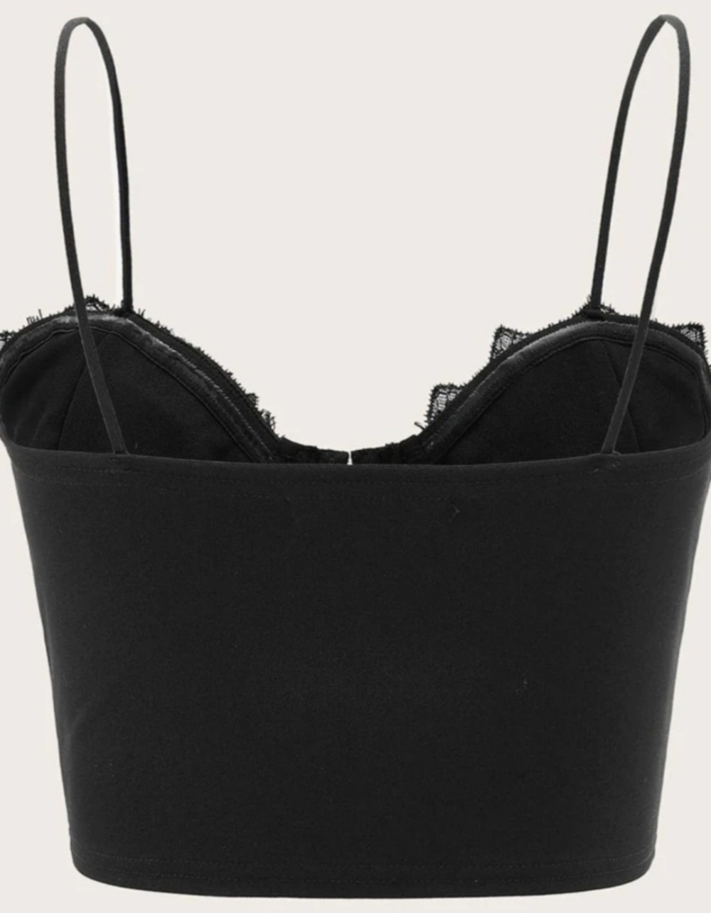 NWOT black hook & eye corset bustier with lace - Picture 2 of 7